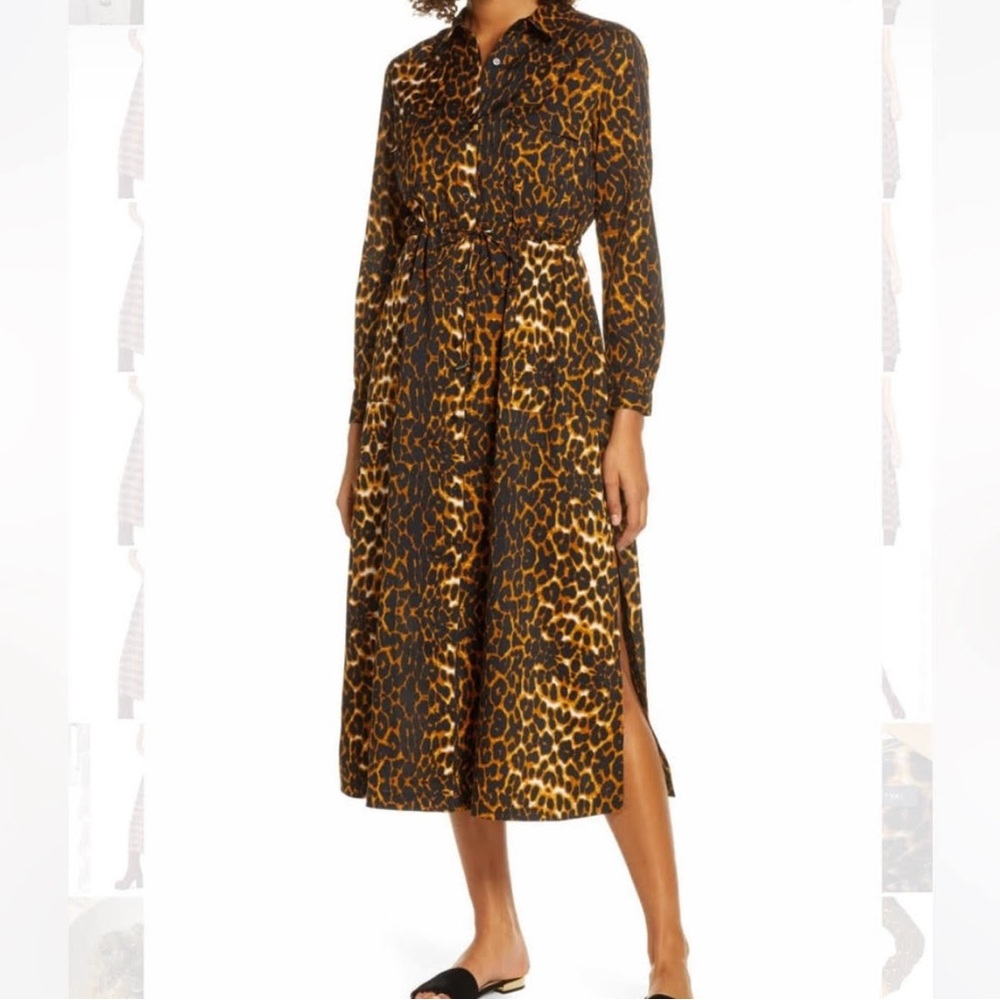 French Connection Leopard Graziana Midi Dress